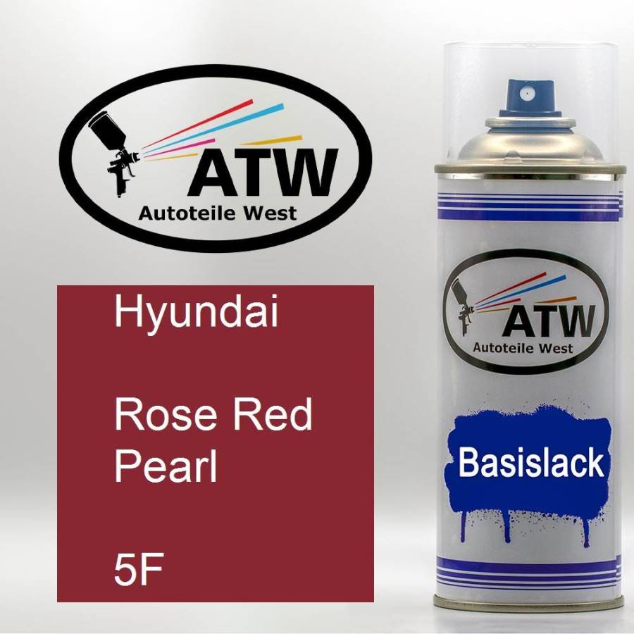 Hyundai, Rose Red Pearl, 5F: 400ml Sprühdose, von ATW Autoteile West.